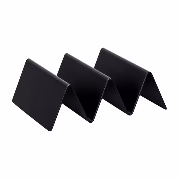 Etagere / Buffet Stand - Black - with 2 shelves - Stainless steel, powder-coated