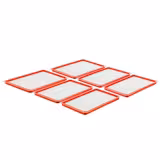 (6 uds) Tapa GN GN 1/2 de policarbonato - Hermética - transparente - 325x265mm