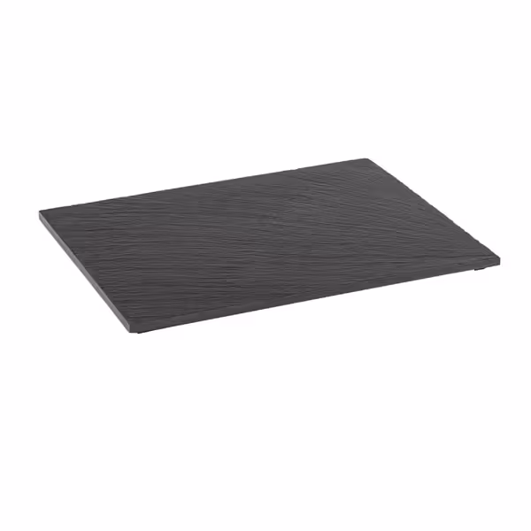 (6 stuks) VALO - Leistenen serveerschaal - GN 1/2 - leisteen - 325x265mm - hoogte: 10mm - met antislip voetjes - zwart