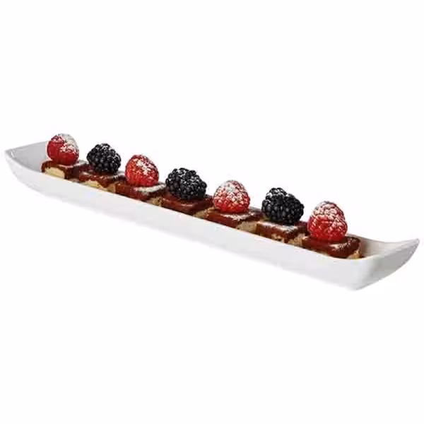 (10 Stück) Schale - MINI - Melamin - 0,2 Liter - 350x45mm - Weiß