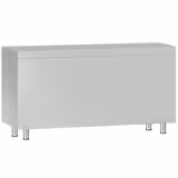 Paslanmaz Çelik Dolaplı Çalışma Tezgahı ECO - 1400x600mm - ile Sürgülü Kapılı Sol 3 Çekmeceli