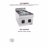 Cuisinière à gaz - 10 kW - 2 brûleurs