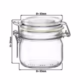 (6 pcs) Bormioli Rocco | Clip Top Preserve Jar - DUBLIN - 200ml - with Clip Top Lid