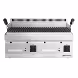 Gas lavasteengrill MARIO 700 - 14kW - 800x700x(H)430mm - Tafelmodel - D700mm - Roestvrij staal