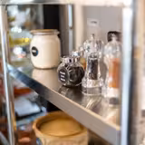 Étagère supérieure en inox – 2 niveaux – 2000 × 370 mm – hauteur réglable