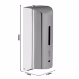 Distributeur de savon automatique - 1000ml - Acier inoxydable - mural, capteur infrarouge, sans contact, verrouillable, fenêtre de contrôle, réservoir amovible, anti-goutte