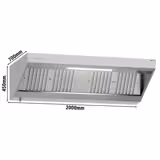 Hotte murale avec moteur - 2000mm - avec régulateur, filtre & lampe