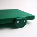 Protuklizna daska za rezanje HACCP - 600x400 mm - Debljina: 20 mm - polietilen (HDPE 500) - Zelena - S graničnicima