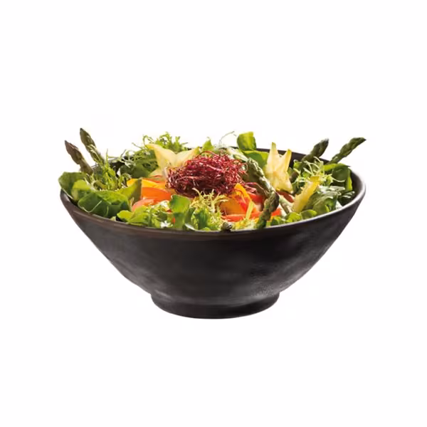 (6 pieces) Bowl - MARONE - Melamine - 1,4 Liter - Ø 240mm - Black/Brown