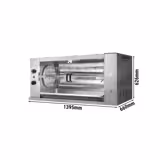 Gas Rotations Hähnchengrill - 18,6 kW - mit 4 Spießen für bis zu 24 Hähnchen