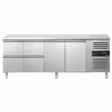 Mostrador refrigerado ECO - 2,2 x 0,7 m - con 2 puertas y 4 cajones 1/2