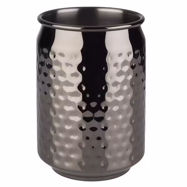 (6 szt.) COOL - Kubek do kawy - 350ml - Czarny - Stal nierdzewna 18/8 - sztaplowany