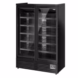 Vitrine murale de congélation - 1310 mm - 991 litres - avec 2 portes battantes à double vitrage & 5 étagères