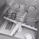 Double-skinned Undercounter Commercial Dishwasher - 500mm Basket - Touch Controls - 3.6kW - with Integrated Water Softener - with Drain, Rinse Aid & Detergent Pumps