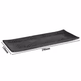 (6 pcs) Serving Tray - DARK WAVE - Melamine - 290x120mm - Height: 15mm - Black