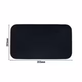 (2 pcs) SELTMANN WEIDEN | Rectangular Coupe Plate – Flat – Porcelain – 350×200 mm – Black