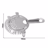 (6 pz) Colino per cocktail - Acciaio inox - Ø 80mm