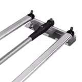 (3 szt.) Zestaw: Łopaty do pizzy i szczotka do pieca do pizzy - Aluminium, mosiądz - 320x300mm; Ø200mm; 1530mm; 1390mm; 1270mm; 210x70mm - w zestawie: wieszak ścienny