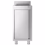 Commercial sink cabinet - Stainless steel - 400 x 600 mm - With sink and waste bin