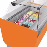 Vetrina Gelato LIAM - 1560mm - Statico - per 13+13x contenitori per gelato da 5 litri - Arancione