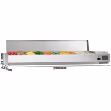 Vetrina Refrigerata Porta Ingredienti / Vetrina Gastronorm ECO - 2000x335mm - 10x GN 1/4