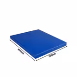 Tagliere professionale in polietilene (HDPE) - 250x400mm - Spessore: 20mm - Conforme HACCP - Blu - con piedini antiscivolo