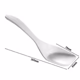 (6 stuks) Serveerlepel - melamine - Lengte: 26,5cm - Ø6,5cm - wit