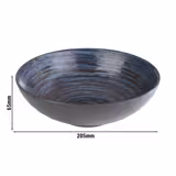 (6 pcs) Bowl - LOOPS - Melamine - 1.0L - square - 205x205mm - Depth: 65mm - Blue