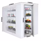 Koelcel - 2100x2100mm - 6,90m³ - met 3 glaswanden