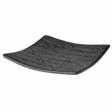 (6 pcs) Serving Tray - DARK WAVE - Melamine - 140x140mm - Height: 20mm - Black
