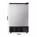 Crescent Ice Cube Maker – 6 kg/24h - 6 kg bin - Stainless Steel - Plumbed Drain