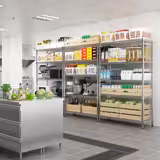 Steel Wire Shelving Unit - 900x450mm - 4 shelves - Chrome