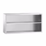 Commercial Stainless Steel Wall Cupboard PREMIUM - 1600x400x800mm - Open Front (no doors)