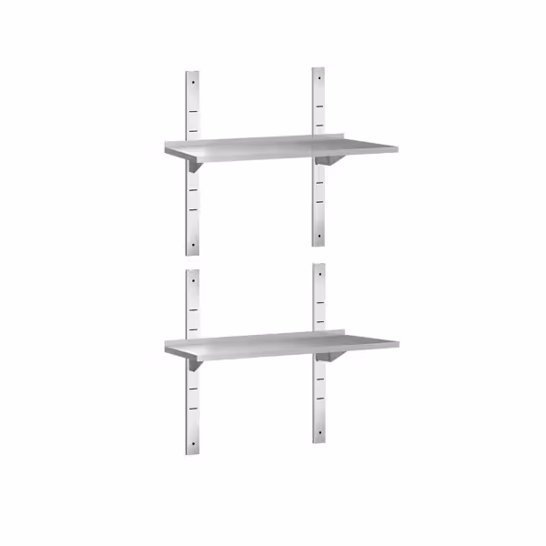 Dubbele RVS wandplank PREMIUM - 1000x400mm