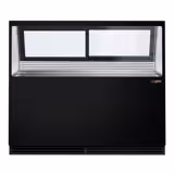 Koeltoonbank KAISA - 1500x1048mm - 420 liter - kleur zwart - dubbel glas - achterzijde 2 schuifdeuren - rechte ruit