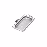(6 pezzi) Contenitori in acciaio inox GN 1/3 - perforati - altezza: 20mm