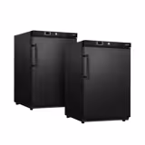 (2 Stück) Mini Lagerkühlschrank ECO - 200 Liter - mit 1 Tür - Innenseite der Tür aus Kunststoff - Schwarz