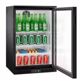 Barkyl - 600mm - 126 liter - med 1 glasdörr - svart