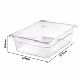 (6 pieces) CAMBRO | Camview® Gastronorm Container 1/2 - Clear Copolymer – 100 mm - BPA-free