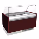 Zmrzlinový pult LIAM - 1 562 mm - Statisch - s LED osvětlením - pro 13x 5 litrů nádob na zmrzlinu - granátově červená