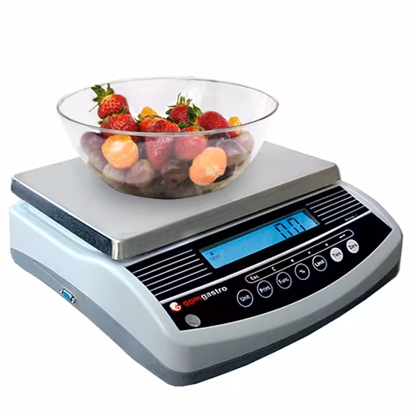 Digitale keukenweegschaal - 3kg/1g - RVS weegplateau 300x235mm