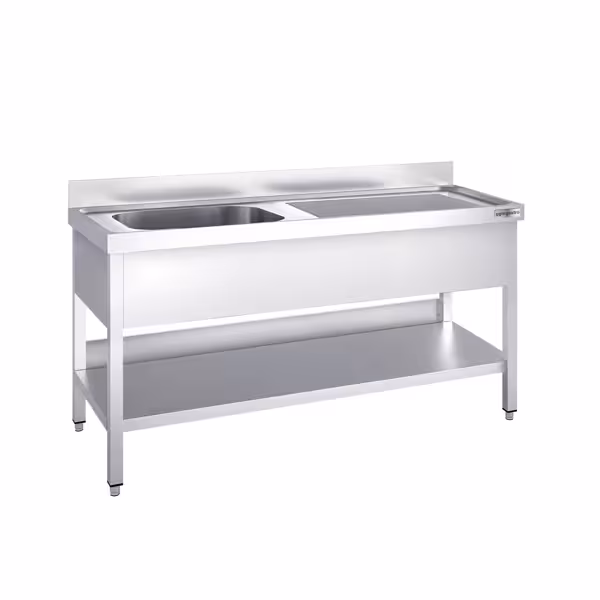 Sink unit PREMIUM - 1600x600mm - with undershelf & 1 basin on the left