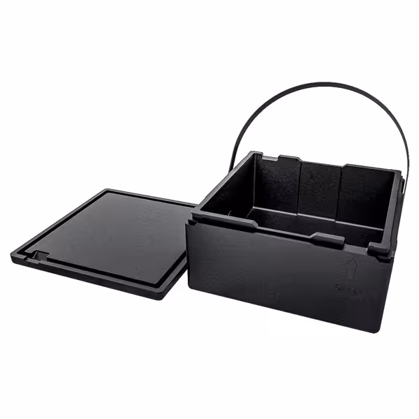 Thermobox - Pizza transport box - Top loading - for 4 pizzas Ø40cm - 480x480x245mm