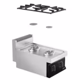 Cucina a gas professionale - MARIO 700 - 400x700x430mm - 10,0 kW - 2 fuochi - da banco