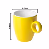(12 pz) Linea BART COLOUR CAFE - Tazzina da espresso - 6,5cl - Giallo