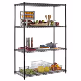 4-Tier Wire Shelving Unit 900x450 mm ECO – Chrome-Plated Steel - 180 kg total load - Adjustable shelves