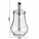 (6 ks) Dávkovač cukru - Sklo - 250 ml - s dávkovací hubicí