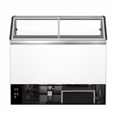 Štand za sladoled THEO - 1 300 mm - Ventilirano hlađenje - s LED rasvjeta - za 6x 5 litara posuda za sladoled - Bijela