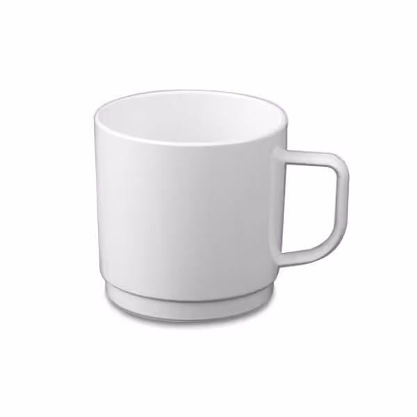 Tazza in Policarbonato - Bianca - 200 ml - Antiurto