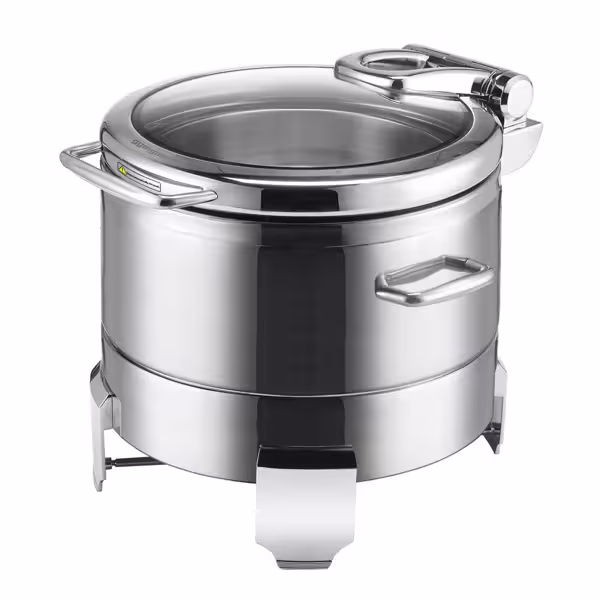 Chafing dish - Rond - avec couvercle en verre à fermeture douce (Soft-Close) - 8.9L